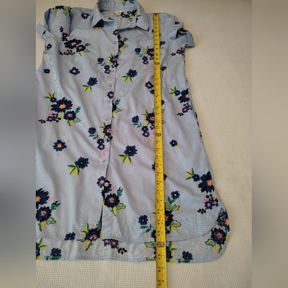 Beige By Eci Floral Blue Dress Size 14 - Picture 6 of 8